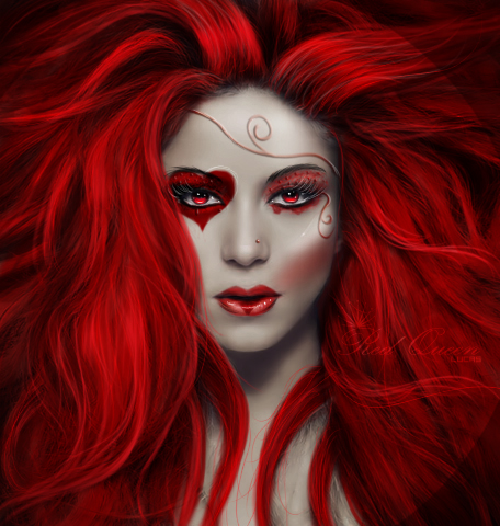 red queen with hair